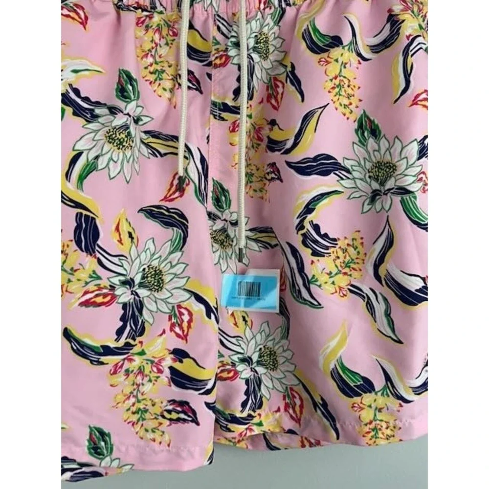 Polo Ralph Lauren Pink Floral Swim‎ Trunks Men's Large – Tropical Print Board